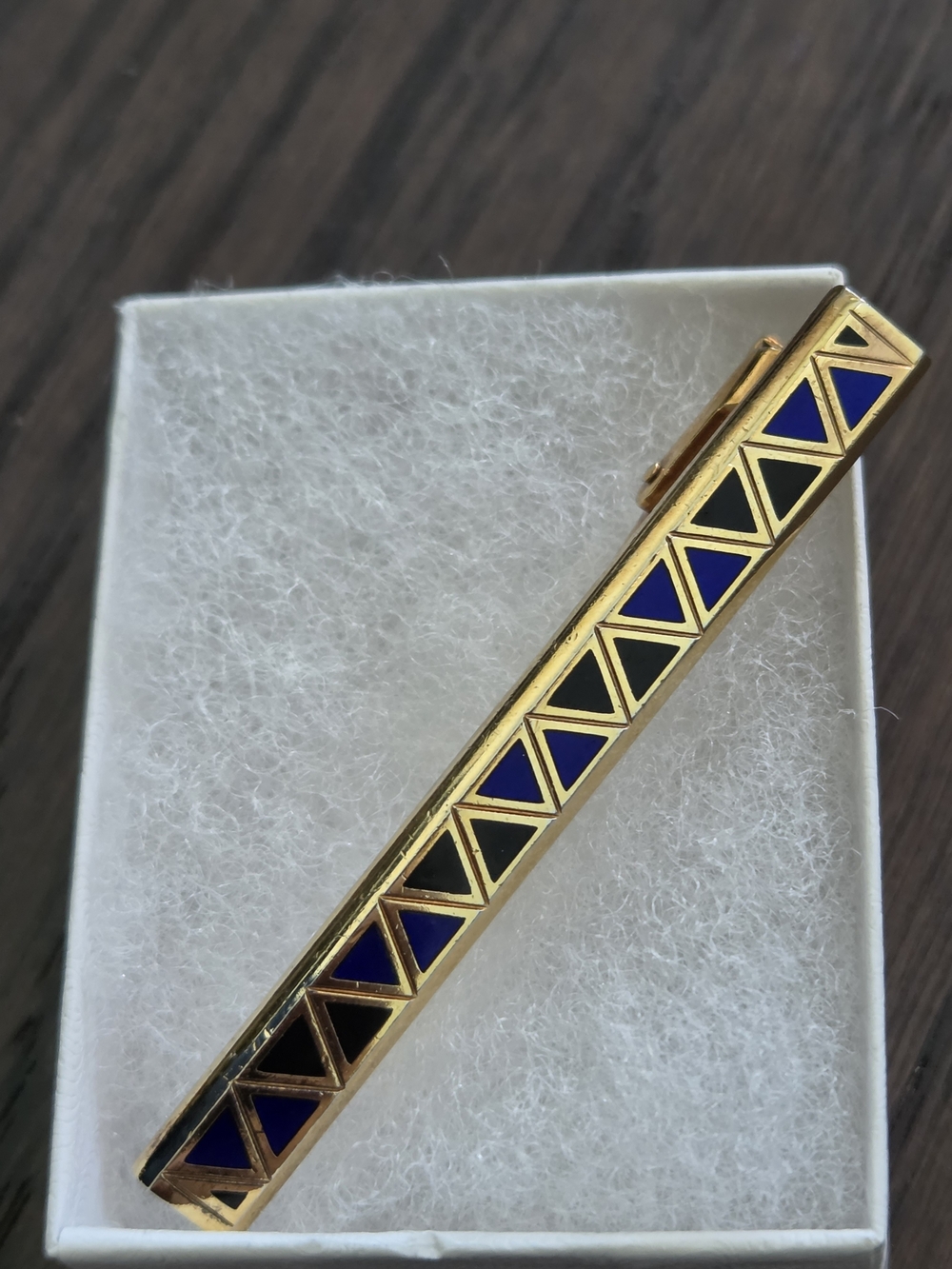 RARE Vintage 1980s YSL Yves Saint Laurent Enamel Tie Clip